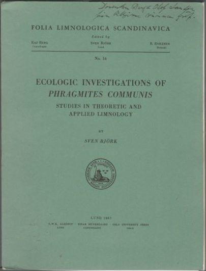 Ecologic investigations of Phragmites Communis. Studies in theoretic and applied limnology 