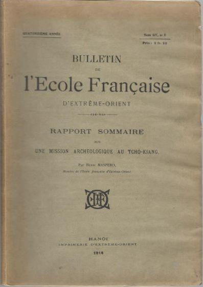 Rapport sommaire sur une mission archeologique au Tchö-Kiang 