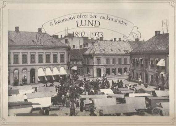 8 fotomotiv öfver den vackra staden Lund 1892-1933 