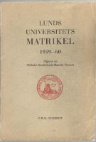 Lunds Universitets matrikel 1959-60 