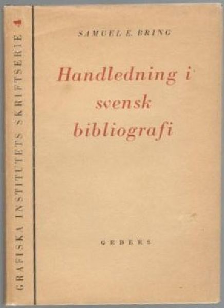 Handledning i svensk bibliografi 